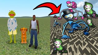 Long Legs Family Vs Giant Maze And Nukes - Garrys Mod Sandbox