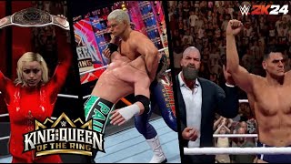 WWE King & Queen of the Ring 2024 Full Show Highlights | WWE 2K24 Simulation