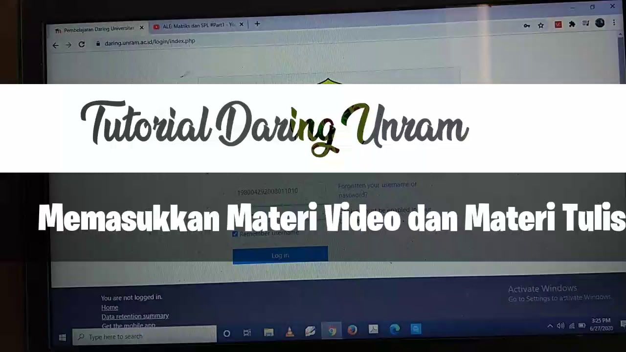 Tutorial Daring Unram #Bagian2 - YouTube