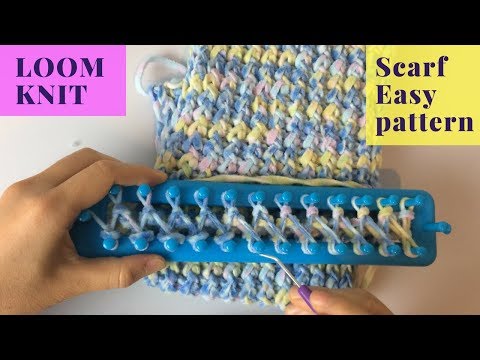 How to Loom Knit a Brioche Stitch Infinity Scarf ( DIY tutorial