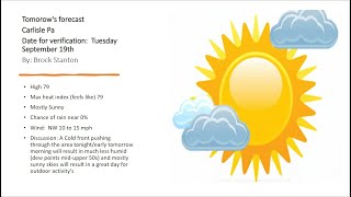 Carlisle pa forecast September 20th
