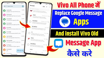Vivo Phone Me Replace Google Message App Kaise Kare | Change Vivo Old Message App On Vivo Phone