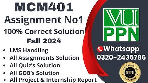 MCM401 Assignment 1 100% Correct Solution Fall 2024 MCM401 Assignment 1 Solution 2024 #mcm401