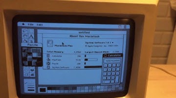 Macintosh Plus with PS/2 keyboard and Amiga mouse