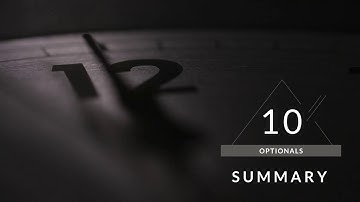 Optionals: Summary – Swift in Sixty Seconds