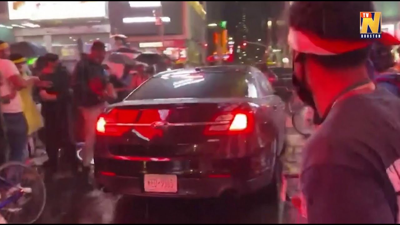 Car drives into crowd of Black Lives Matter protesters in New York City ...