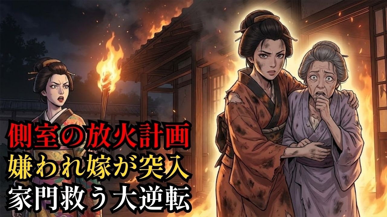 【衝撃】家乗っ取りを企む側室が姑を「生きたまま火葬」！？絶体絶命の瞬間、猛火の中に飛び込んだのは嫌われ者の正妻だった…！