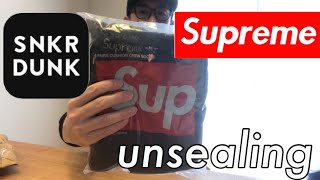 (再UP) SNKRDUNK でsupreme のHanes crew socks(4pack) 購入