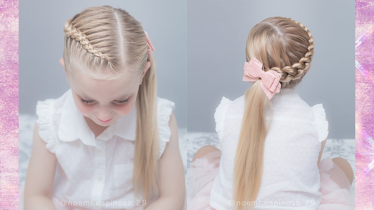 PEINADO PARA NIÑAS CON TRENZA FACIL Y RAPIDO WRAP AROUND DUTCH BRAID   YouTube