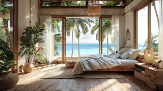 10 Hours Cozy Room Ambience by the Sea | ASMR Ocean Waves Sounds for Enhanced Summer Vibes Sleep