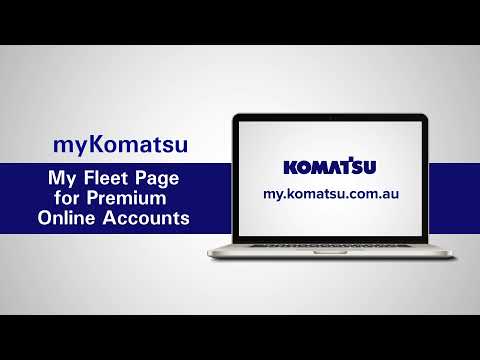 Video Tutorial #10 myKomatsu Customer Portal - My Fleet Komatsu Online Premium Account