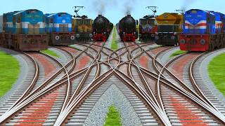 All Realistic Trains Run At Bumpy High Graphics Railroad Tracks | The Grand Railway Junction screenshot 5