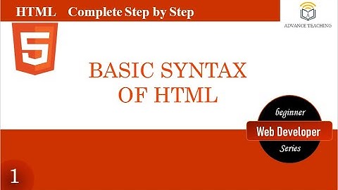 HTML Basic Syntax in Urdu/Hindi