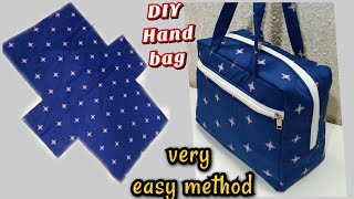 हैंडबैग बनाने का आसान तरीका ll How to make easy method handbag at home.Diy home made bag