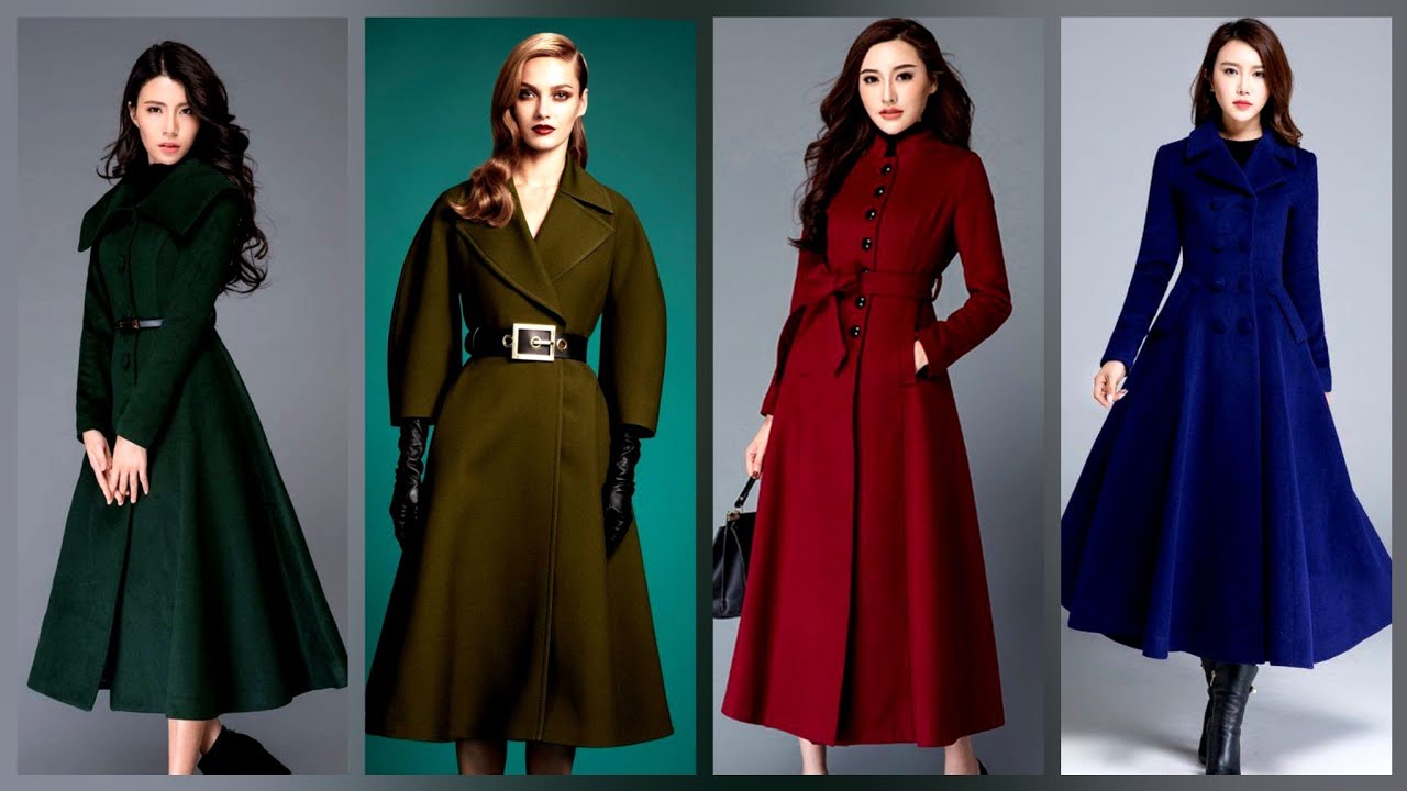 womens winters long coat design ideas - YouTube