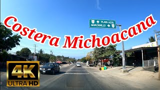 Costa Michoacana Entronque Acalpican Playa Azul a Caleta de Campos (Viaje 4k)  🏖️