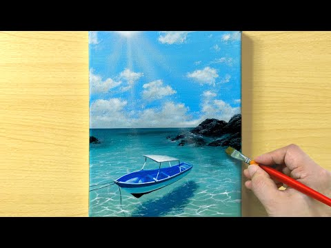 Seascape Painting / Acrylic Painting / STEP by STEP #238 / 바다풍경 아크릴화