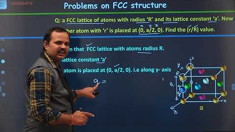 1.15 Problem on FCC lattice structure | Dr. Ramu Mannam