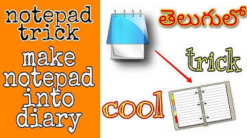 How to make personal diary using notepad in your computer or laptop || in telugu..