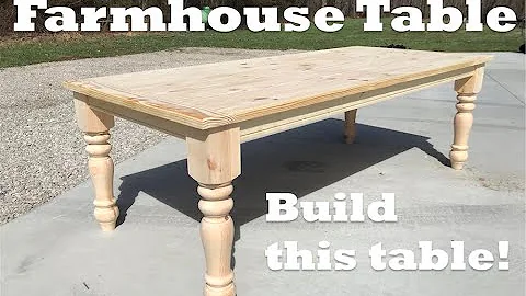 DIY Farmhouse Table (Tutorial Style with Free Dimensions Included in Description)
