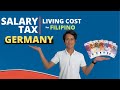 SALARY, TAX and MONTHLY LIVING COST in GERMANY for FILIPINO