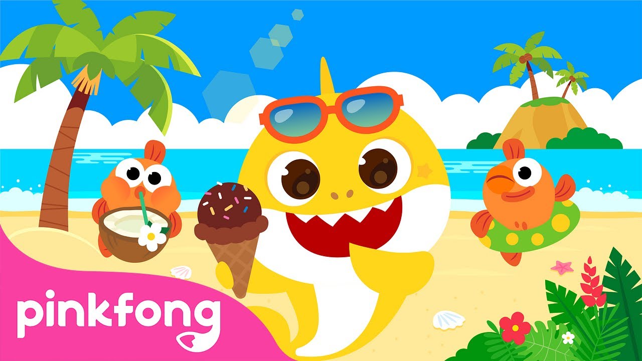 ☀️ Bebê Tubarão no Verão ☀️ | Bebê Tubarão Mensal | Pinkfong Canções para Crianças