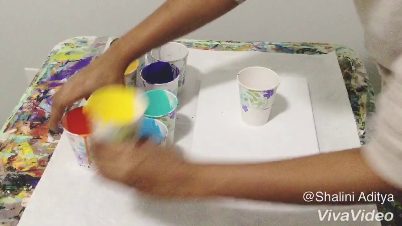 5 minutes craft Marble canvas painting YouTube