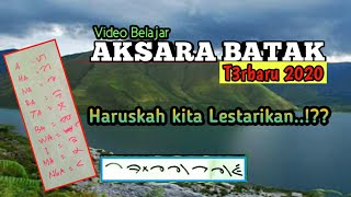 Learning Batak Script I How to Write and Its Classification I Toba Batak Script Learning Batak Script I How to Write and Its Classification I Toba Batak Script