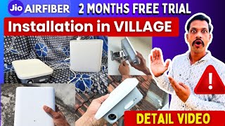 JIO AIRFIBER 2 months free trial installation full process, 1000 TV channel, 13+OTT, 30mbps plan 