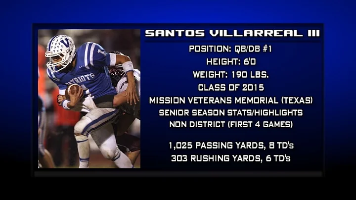 Mission Veterans QB #1 Santos Villarreal III (Non ...