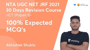 100% Expected MCQs | NTA UGC NET- JRF 2021 | ICT | Abhishek Shukla
