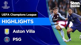 Thumbnail for Aston Villa v PSG Highlights | 2024/25 | UEFA Champions League