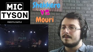 Reazione Mic Tyson - Freestyle Battle 2017 || Shekkero vs Mouri (ottavi di finale, turno 8) REACTION