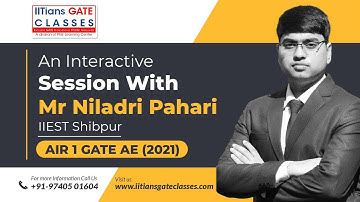Mr. Niladri Pahari (AIR-1 GATE 2021) GATE Aerospace Engineering Topper | IGC GATE Topper