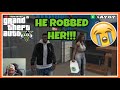 Gta 5 rp  he robbed a girl  drama sets in  serious rp