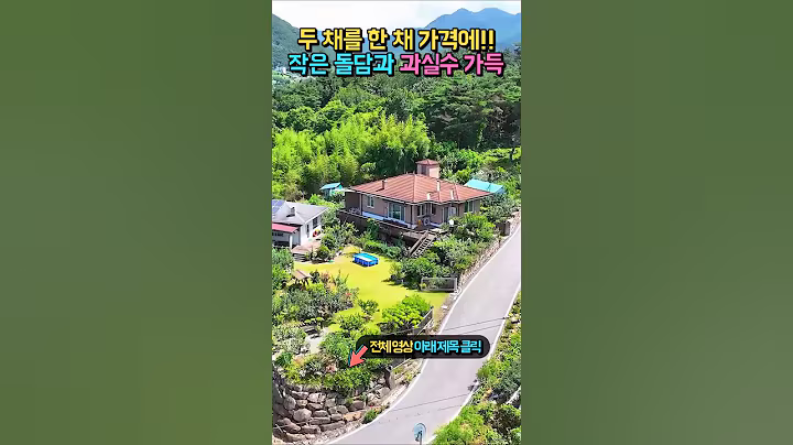 급매 두 채를 한 채 가격에!! 돌담장이 이쁜 집!! 탁트인 전망과 과실수 가득!! 전원주택 매매 급매물 #shorts