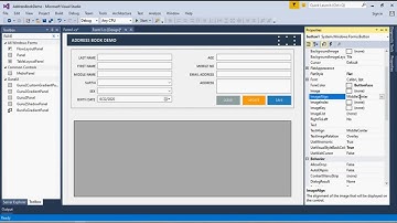 Part 1 - Address Book UI Design using c#.net and SQL Server