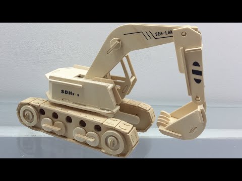 DIY 3D Woodcraft Construction Kit Excavator