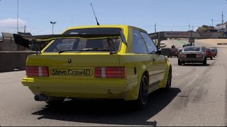 Starting from the back in the Escort at Laguna Seca in Forza Motorsport