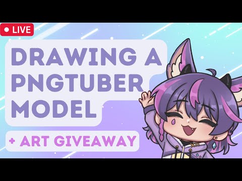 Making a PNGTUBER MODEL Live【 + Art Giveaway 】