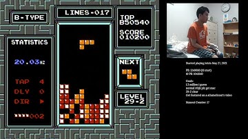 29-2 Clear in NES Tetris