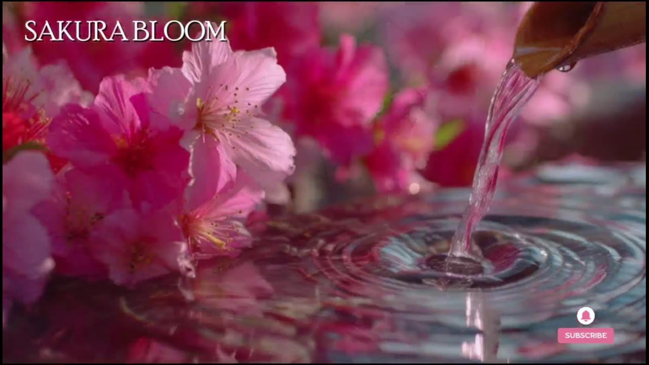 🔴 桜ブルーム – 癒しのピアノと日本の自然音 | 瞑想と安眠の音楽 Healing piano + nature sounds Jepang.