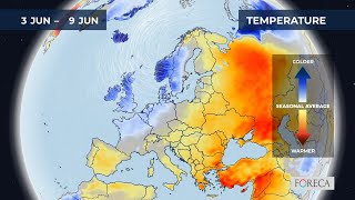 Monthly temperature forecast for Europe 1/6/2024