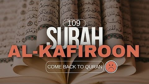 109 | Surah Al-Kafiroon | سوره الكافرون | Ridjaal Ahmed