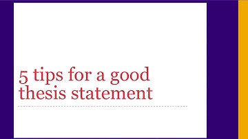 Improving your thesis statement