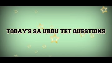 SA URDU PREVIOUS TET QUESTIONS AND ANSWERS|| APTET/TSTET APDSC ||#apdsc #tsdsc #apteturdu#urdu