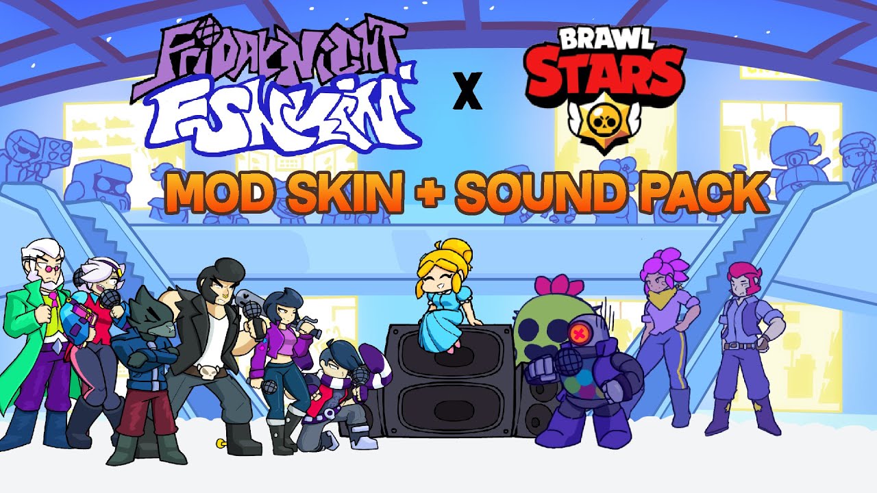 Friday Night Funkin Mod Showcase Brawl Stars Mod Skin Sound Pack All Week Youtube - mod brawl stars friday night funkin