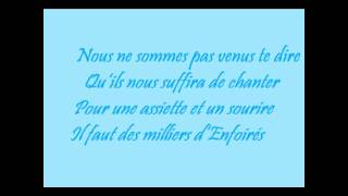 Les Enfoirés - On Demande Pas La Lune. Paroles