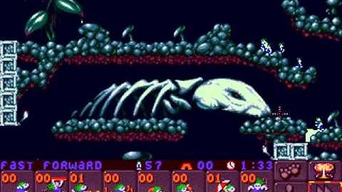 Lemmings 2: The Tribes - Cave Level 10
