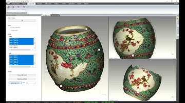 New 3D scanner - MICRON3D color 10Mpix- precise 3D scanning vase and cannon with color texture